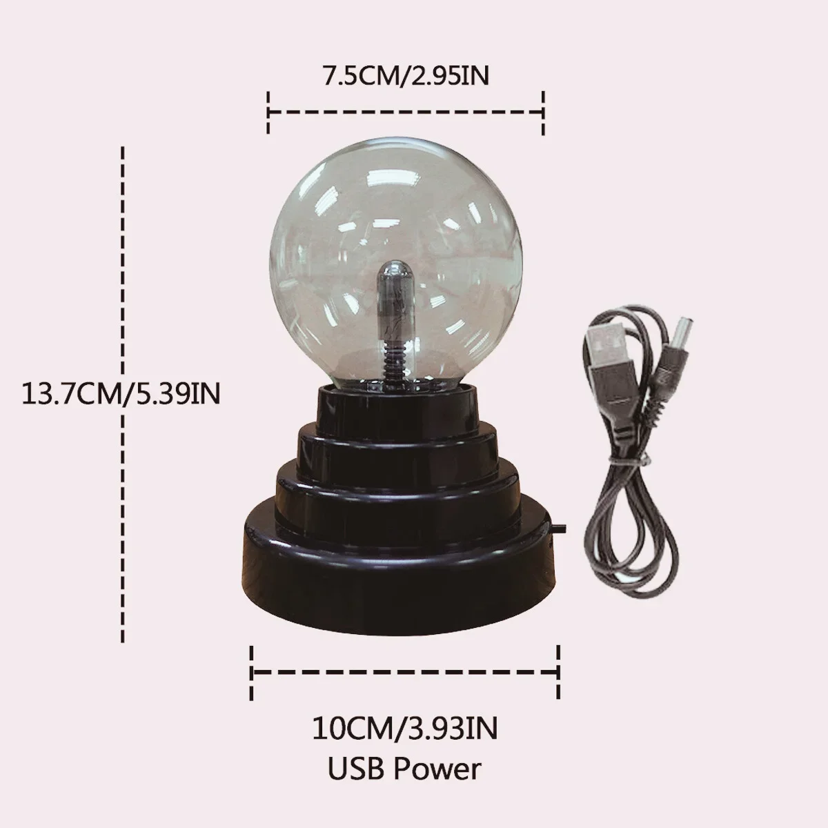 Magic Static Plasma Ball Lamp Touch Novelty Ball Atmosphere Night Light Holiday Decoration Children's Birthday Christmas Gift