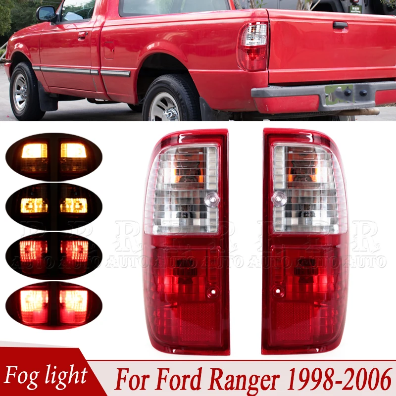 R-AUTO Rear Tail Light Assembly Signal Brake Lamp With Bulb&Wiring For Ford Ranger 1998 1999 2000 2001 2002 2003 2004 2005 2006