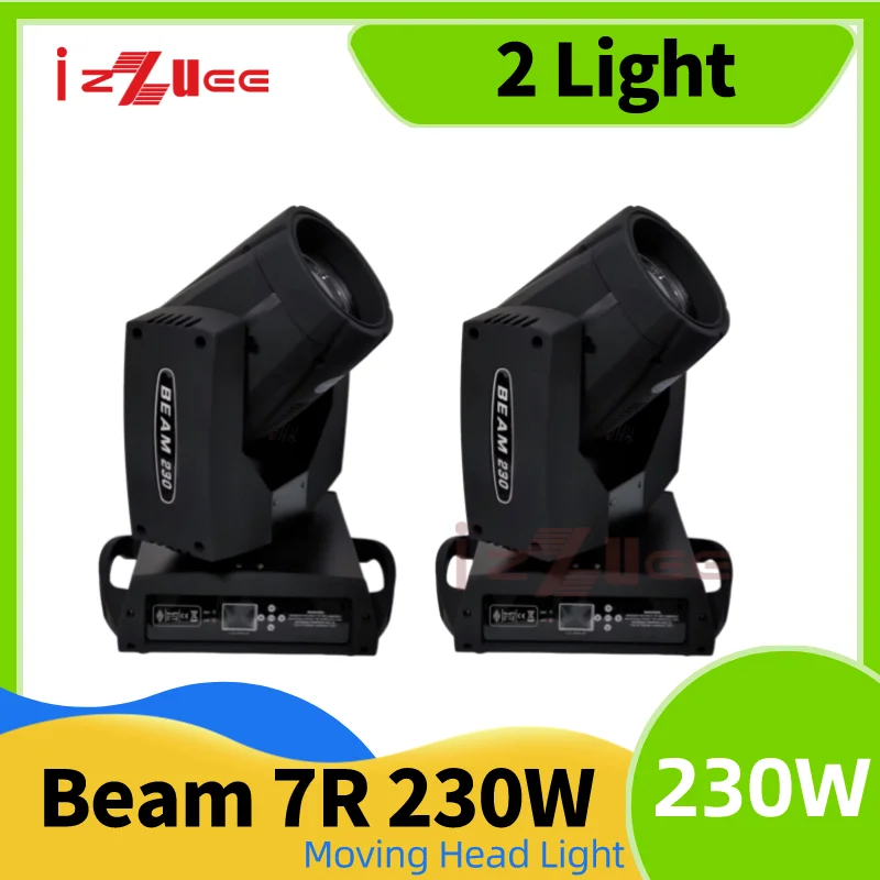 2PCS 230W 7R Beam Flightcase Moving Head Lights DMX512 Control Professional Spot Lighting With Prism Wedding For Disco Dj Stage