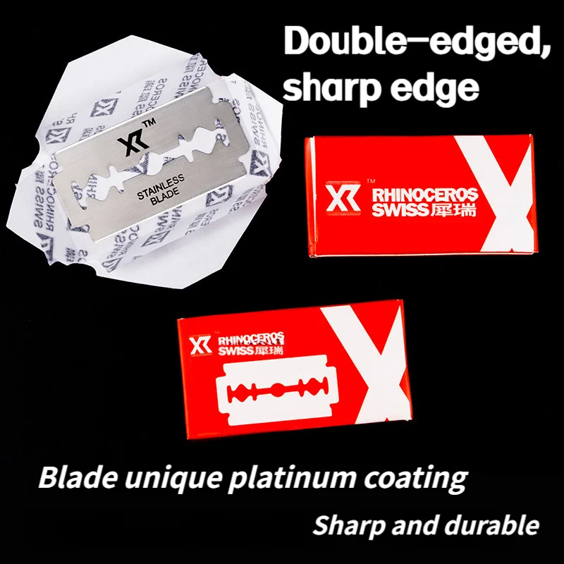 

Лезвия для бритья из нержавеющей стали 218-Xirui: классические ручные двусторонние лезвия для бритья лица и парикмахерской