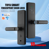 WAFU Tuya Smart WIFI Remote Control Fingerprint Door Lock Digital Card Electric Security Home Door Lock Keyless Entry Door Lock