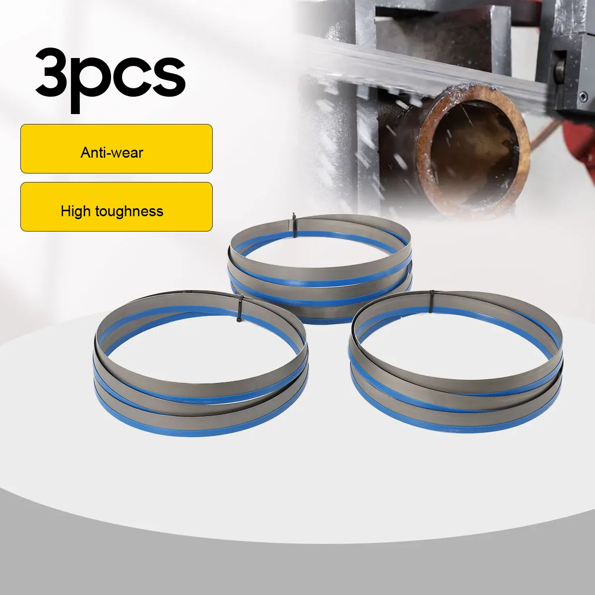 3/5 Stück M42 Bimetall-Metallschneidebandsägeblatt 2720*27*0,9 MM Bi-Metall Bandsägeblätter für Holzbearbeitung und Metallschneiden – Detail 9