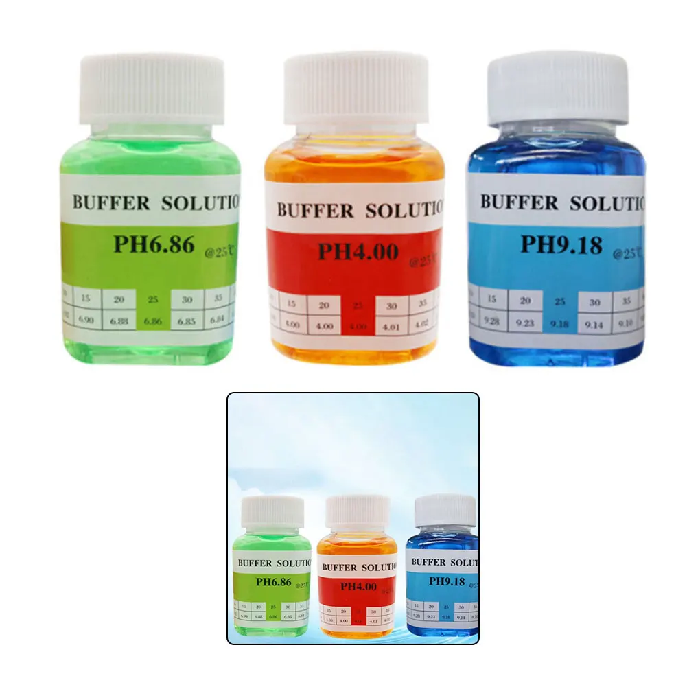 

50 мл 4,00 6,86 9,18 Раствор для калибровки PH для точной калибровки PH-метров Пластиковая бутылка Раствор для калибровки PH