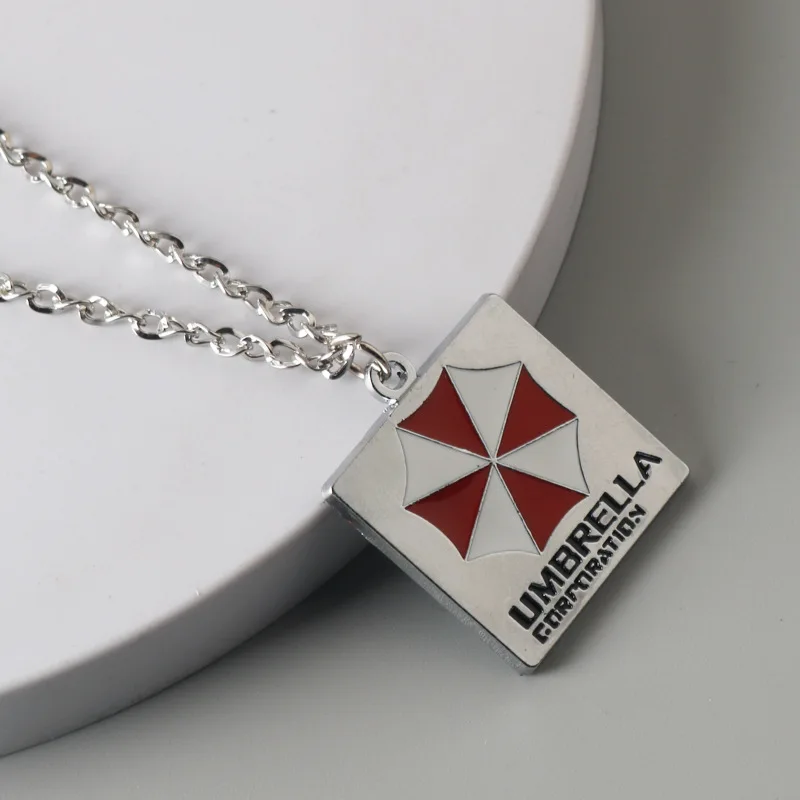 Residents Evils cosplay pendant necklace Keychain Toy Umbrella Corporation Symbol Chaveiro Sublimation Blank Keyring fans Gifts