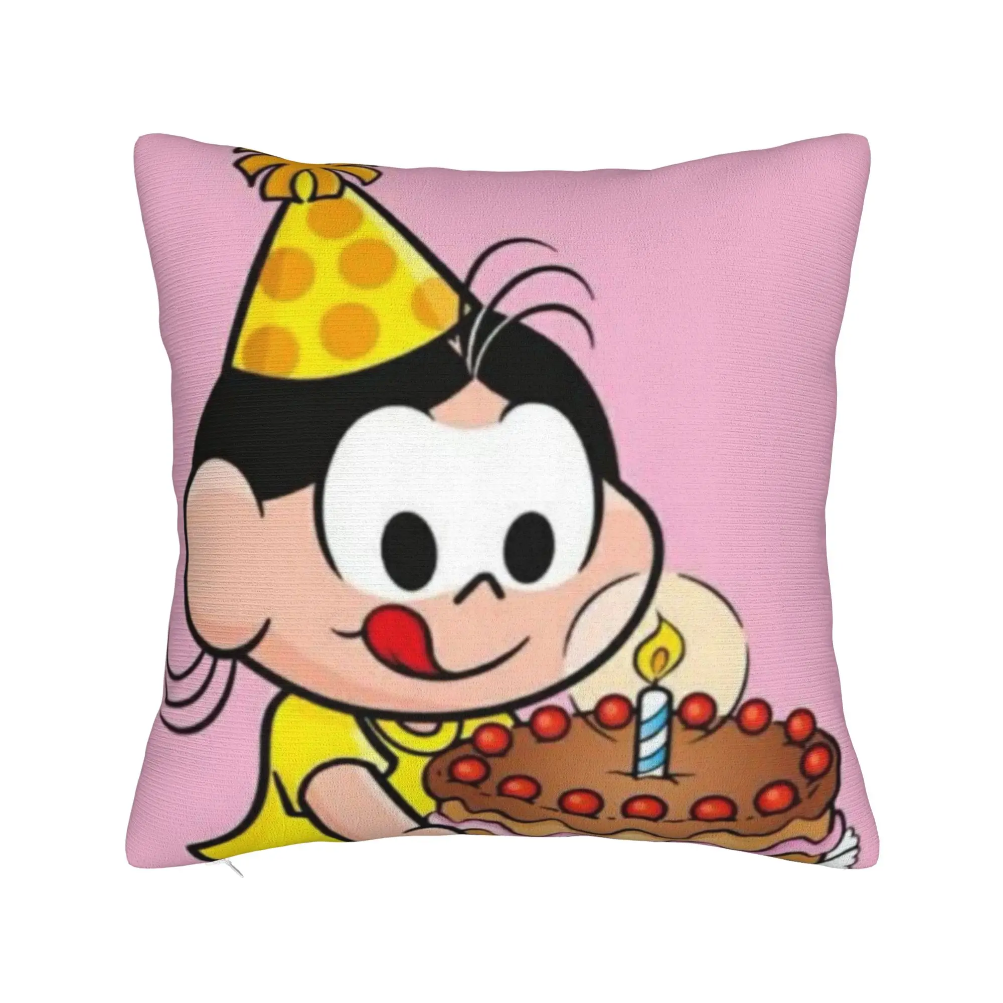 Capa de almofada macia para sala de estar, cadeira, capa de almofada fofa e engraçada, anime magali festa