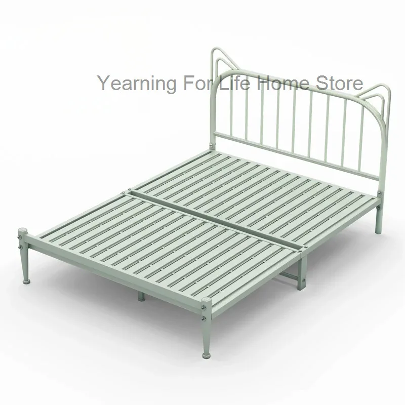 سرير مصمم من الحديد الصيني للفتيات، مكياج بسيط، سرير مزدوج مريح للأميرة، أثاث صالونات التجميل غير عادي لغرفة نوم الزفاف #6