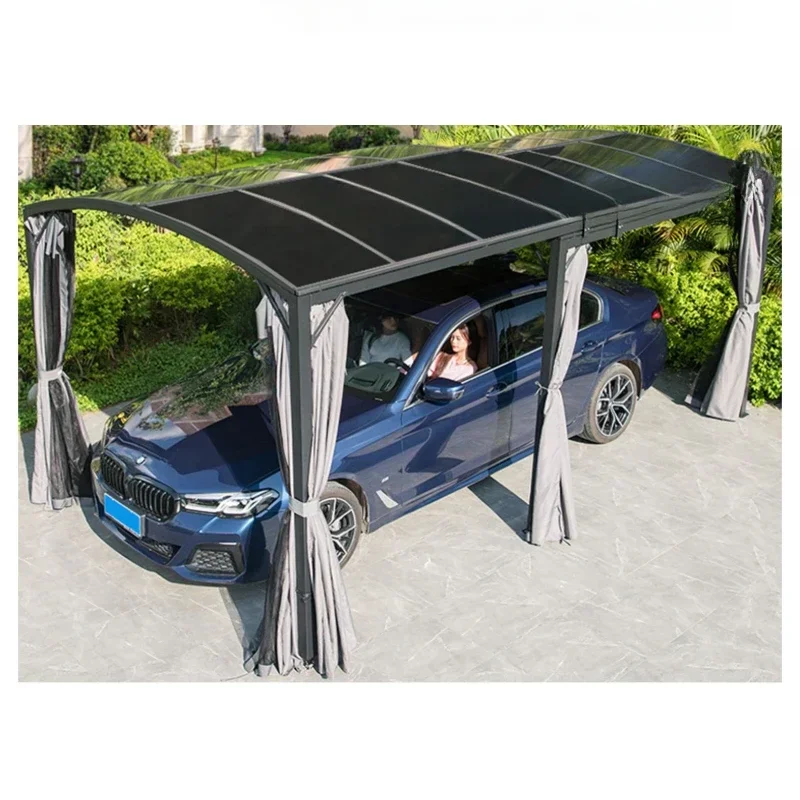 Beautiful, practical, good stability, retractable outdoor car canopy coverage, small space, rain and sun protection