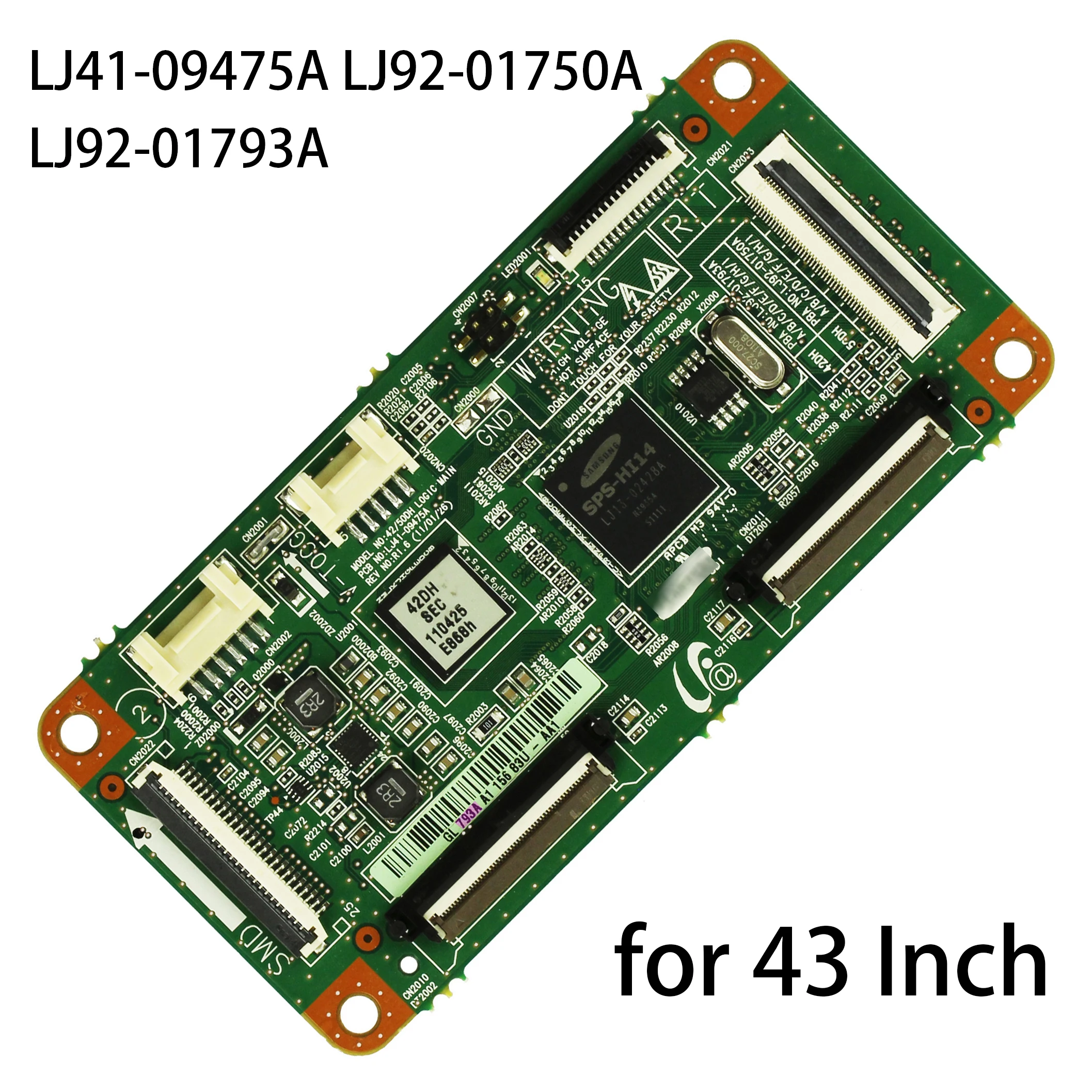 

Logic Board LJ41-09475A LJ92-01750A LJ92-01793A fits PN43D430A3DXZA PN43D440A5DXZA PN43D450A2DXZA PN43D490A1DXZA PS43D450A2WXXU