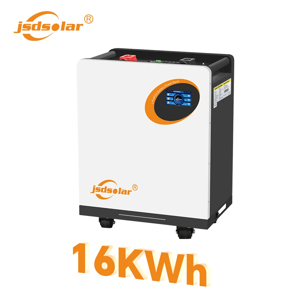 Jsdsolar Home 16kWh Solar Battery with BMS  51.2v 314Ah  10kWh 15kWh Lifepo4 Battery Low Price High Capacity  in Stock