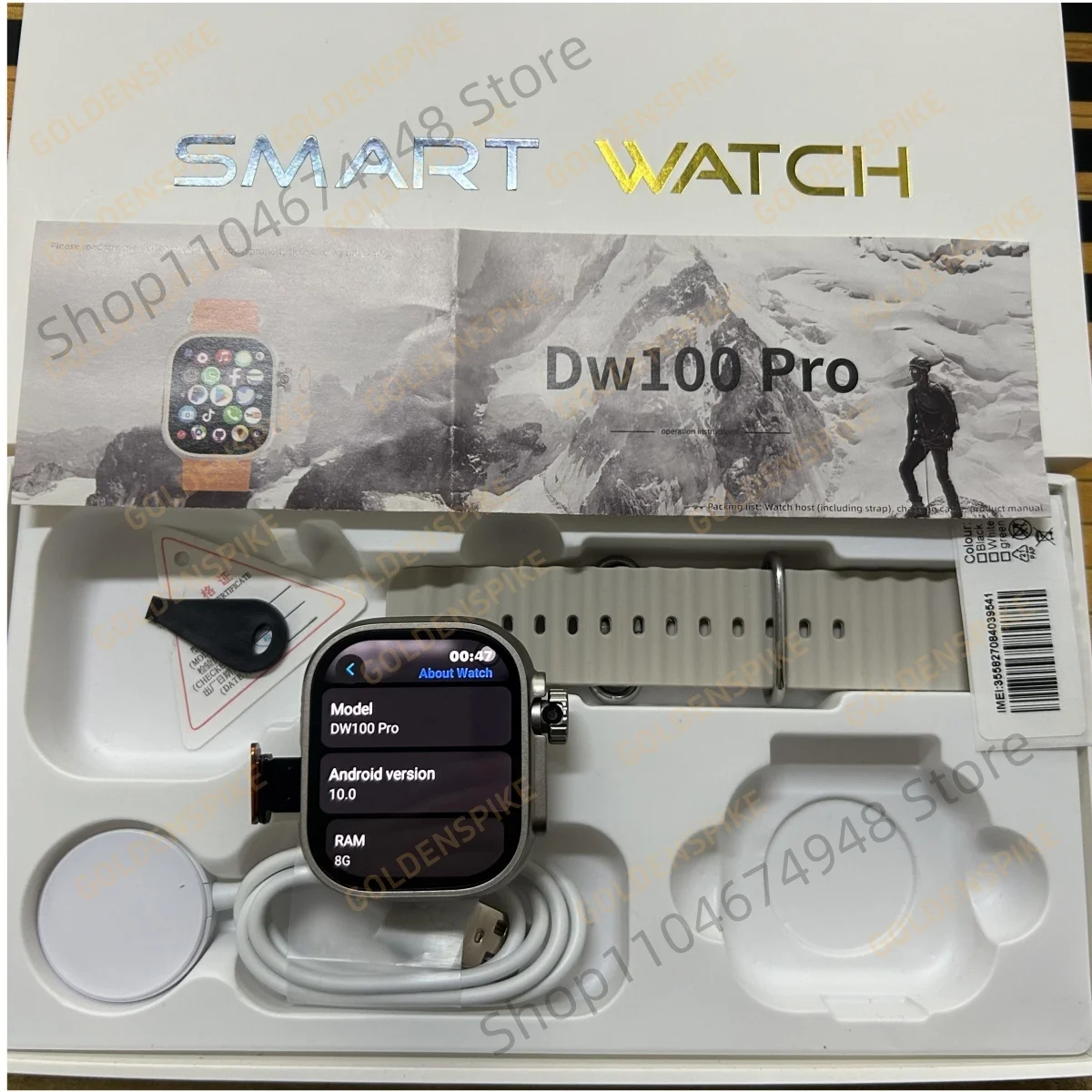 

DW100 Pro Smartwatch Fingerprint Unlock control Smart Watch 512GB Storage ROM Free Download App WIFI GPS WIFI 2.29inch Amoled
