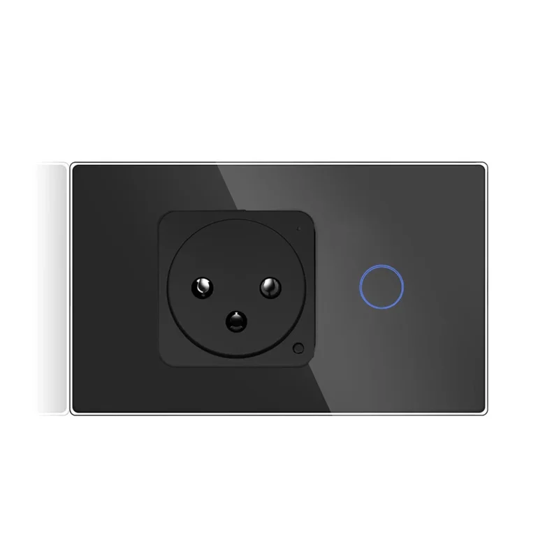 

Умный выключатель Tuya Wi-Fi, израильская настенная розетка, электрическая розетка, сенсорная стеклянная панель, интеллектуальная от Alexa Google Home