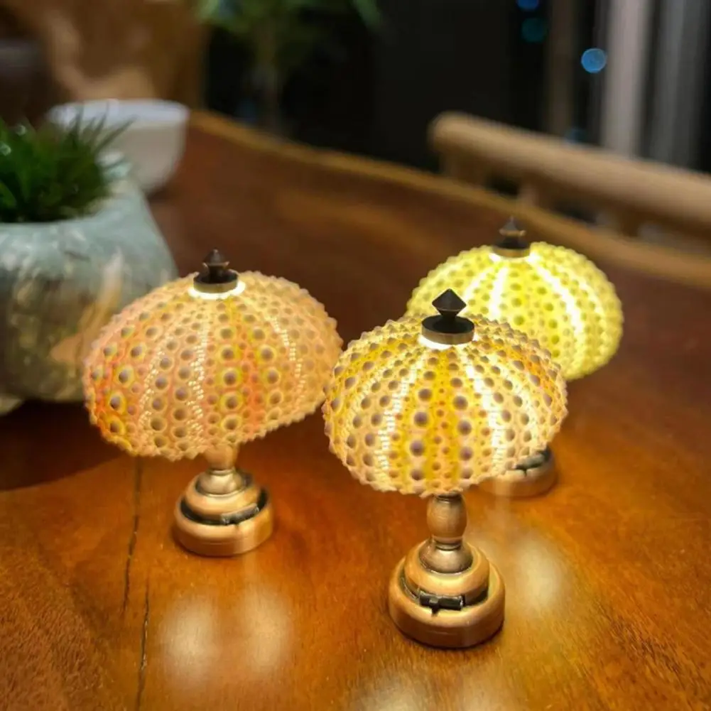Unique Centerpiece Design Led Sea Night Light for Home Decor Mini Size Soft Flicker Free Nightstand Lamp Diy Ocean Theme Night