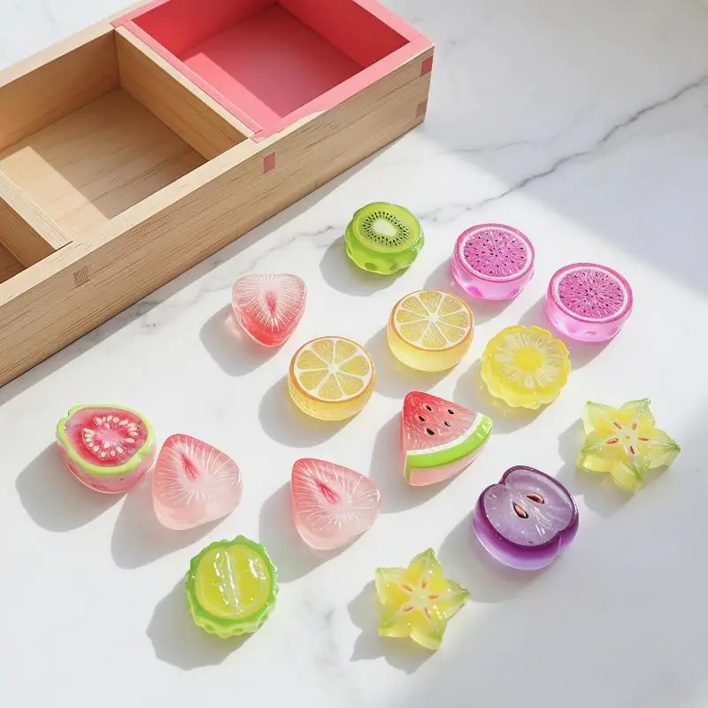 10 Stück Mini Kawaii Niedliche Wassermelonen-Frucht-Cabochons mit flacher Rückseite für Scrapbooking, DIY-Party-Haarnadel-Accessoires, Heimdekoration, Bastelarbeiten – Detail 6