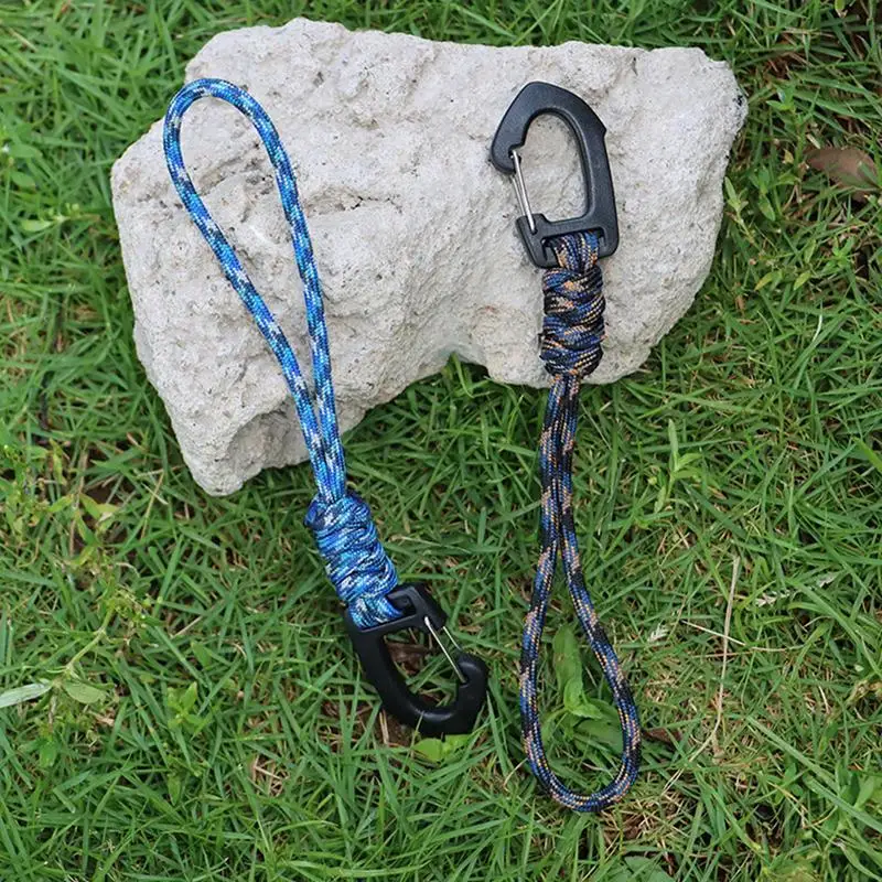 Camping Seven Core Lanyard Triangular Hook For Tent Light Anti Loss Wrist Hook Triangle Hooks Picnic Cutlery Hook Buckle Camping