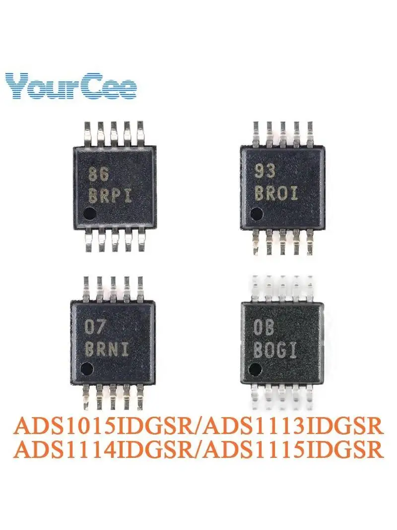 ADS1115IDGSR ADS1015IDGSR ADS1113IDGSR ADS1114IDGSR ADS1015IDGS ADS1015 VSSOP-10 16-bitowy układ ADC SMD IC ADS1118IDGSR ADS8688I — zdjęcie 2