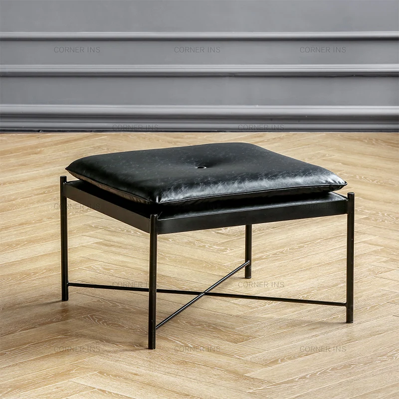 Tabouret de changement de chaussures de porte minimaliste, repose-pieds de porche, salon, chambre à coucher