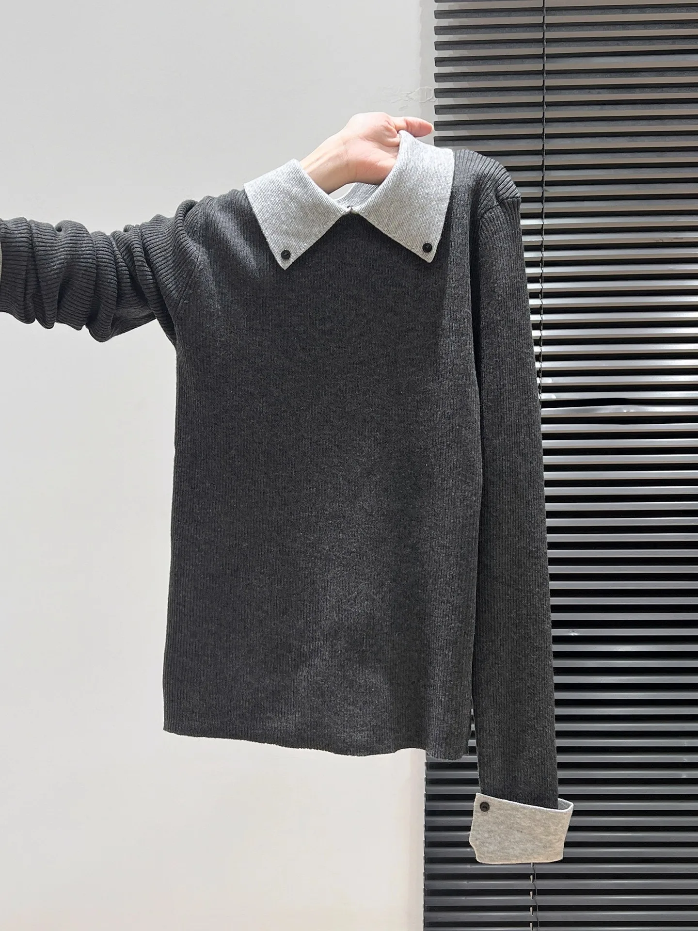 

Slim Fit Ne Knitted Sweater Women's Autumn Winter Long Sve Color Blo Design Unique Sle Knitwear Casual Commute