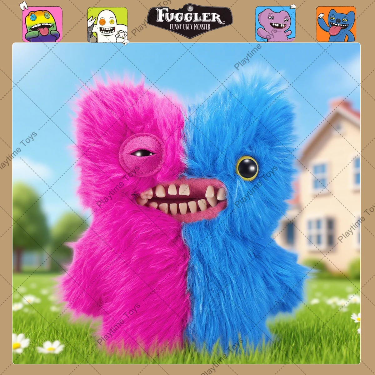 

Fuggler Color-Blocking Ugly Monster Original Plushies Doll New Two-Color Combination Monster Fluffy Toy Internet Celebrity Gift