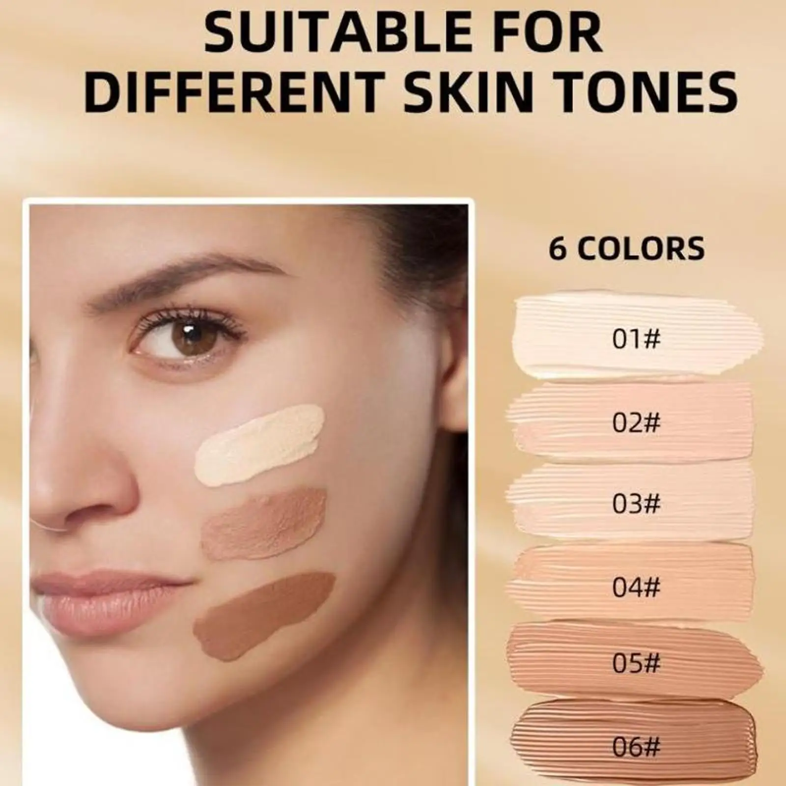 Moisture Small Square Bottle Concealer Liquid Even Skin Tone Whitening Clear Foundation Used For Beginners Daily Makeup