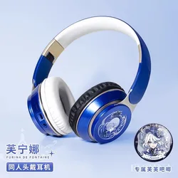 Game Anime  Furina Focalors Fashion Wireless Bluetooth Headset Comfortable Stereo Fold Headphones Cosplay Gifts