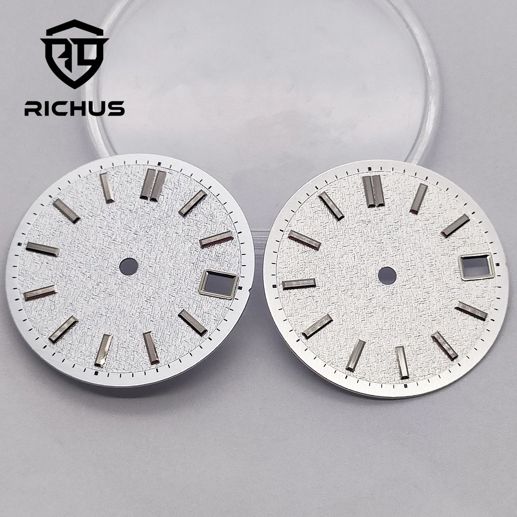 RICHUS NH35 นาฬิกา Dial 28.5 มม.สีดําสีขาวสีเขียวสีชมพูนาฬิกา Dial Fit NH34 NH35 NH36 นาฬิกาอุปกรณ์เสริม