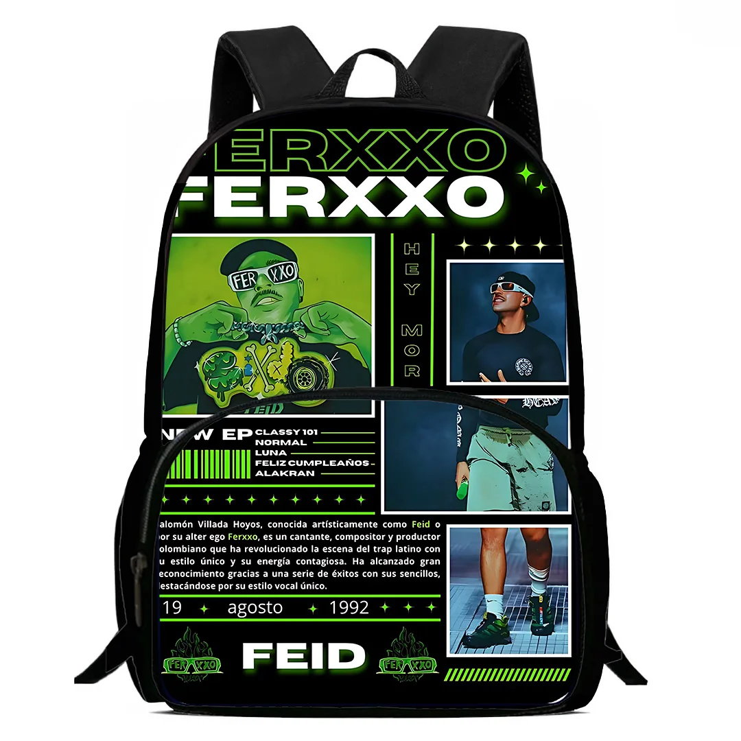 Feid Nitro Jam Ferxxo Kids Backpacks Boys  Girls Student Birthday Gift Child School Bags Large Capacity Camping Durable Rucksack