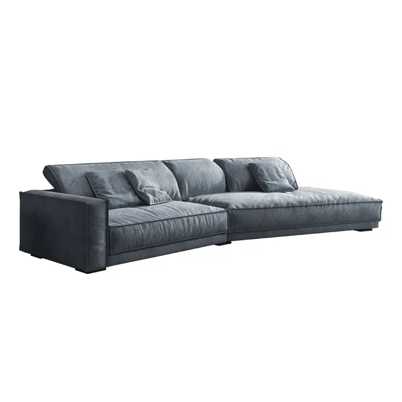 

Designer matte fabric villa size simple living room special-shaped sofa