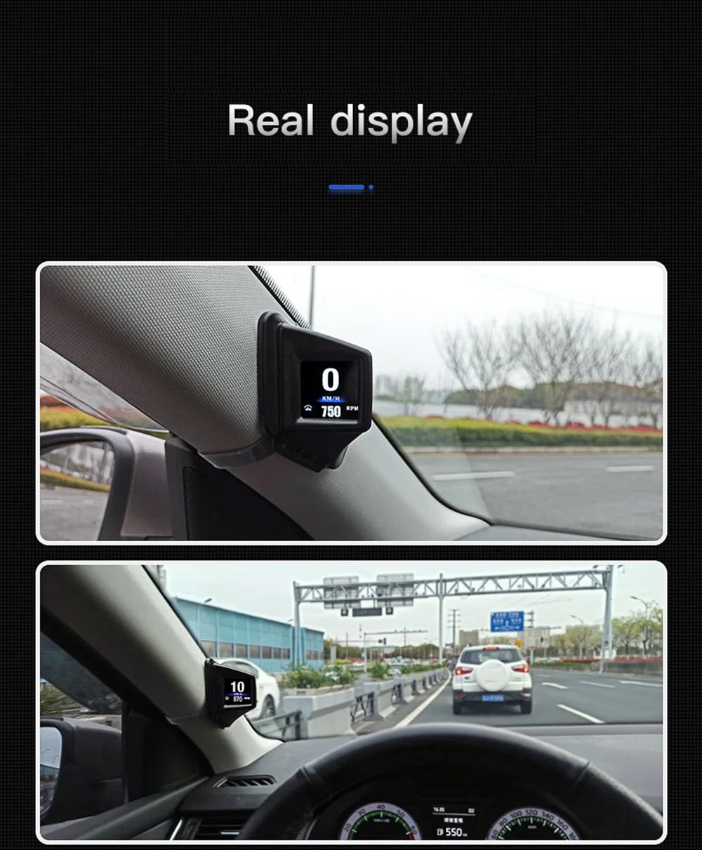 OBD2+GPS HUD P8 Speedometer On-board Computer Head Up Display Car Tachometer RPM Turbo BOOST Oil Pressure RPM Water Temp