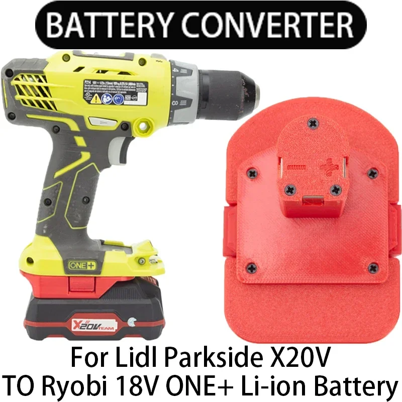 

Adapter For Lidl Parkside X20V Lithium Battery Converts To Ryobi 18V Li-ion Battery Wireless Modified Power Tool Accessories