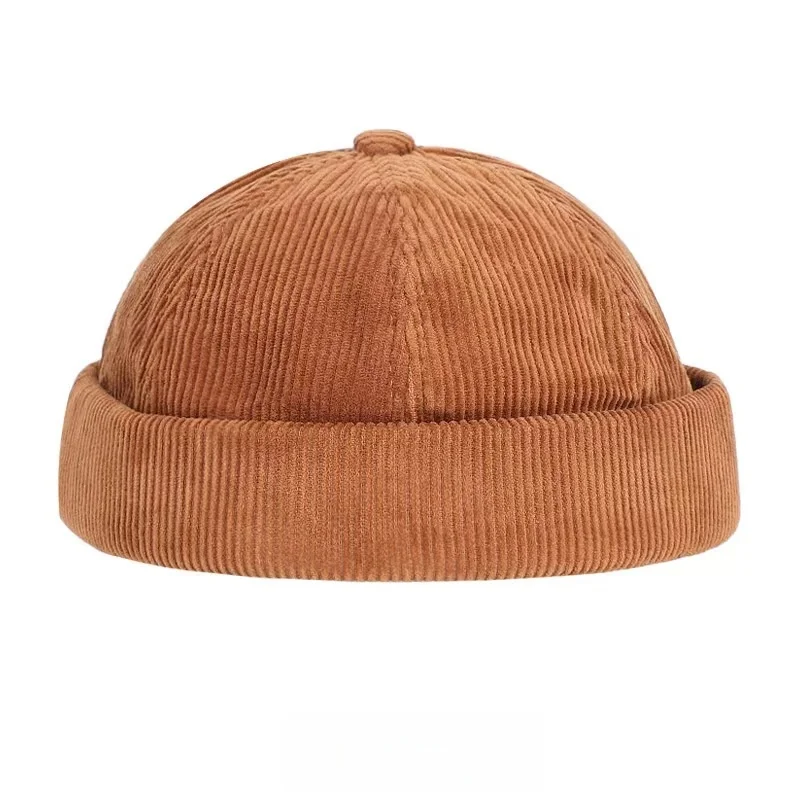 2025, neue Mode, lässig, einfarbig, Cord, minimalistisch, einfarbig, Unisex, randlos, Herbst und Winter, winddichte Beanie – Detail 6