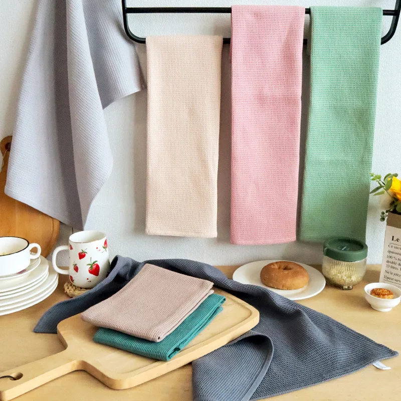 8PCS 30X45CM Waffle Weave Cotton Placemat,Ultra Soft Absorbent Tea Towel,Cloth Napkins,Dish Rags,Kitchen Dinner Plate Hand Towel