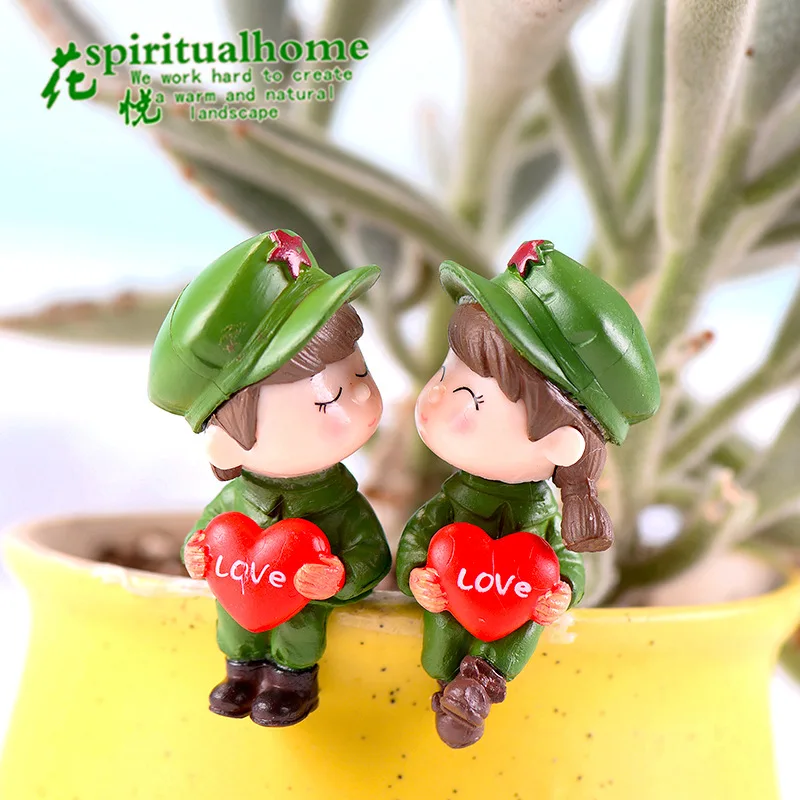 2 Pcs/set Micro-landscape Ornaments for Home Decor - Brides and Grooms Living Room Decoration Office Decoration