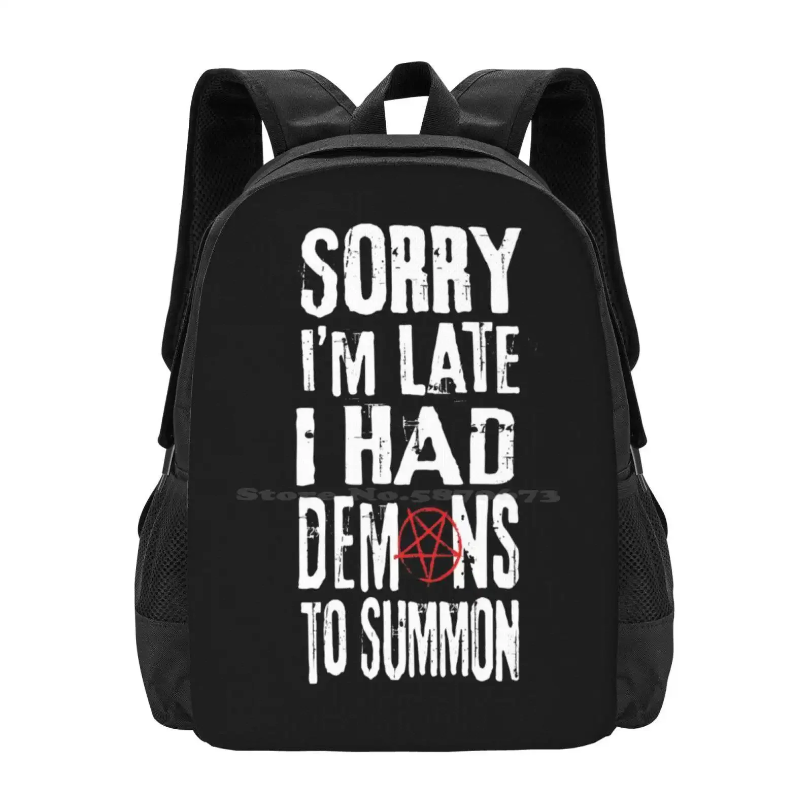 

Summon Demons Satanic Hail Satan Pentagram Hot Sale Schoolbag Backpack Fashion Bags Hail Satan Cute 90S Soft Grunge Gothic