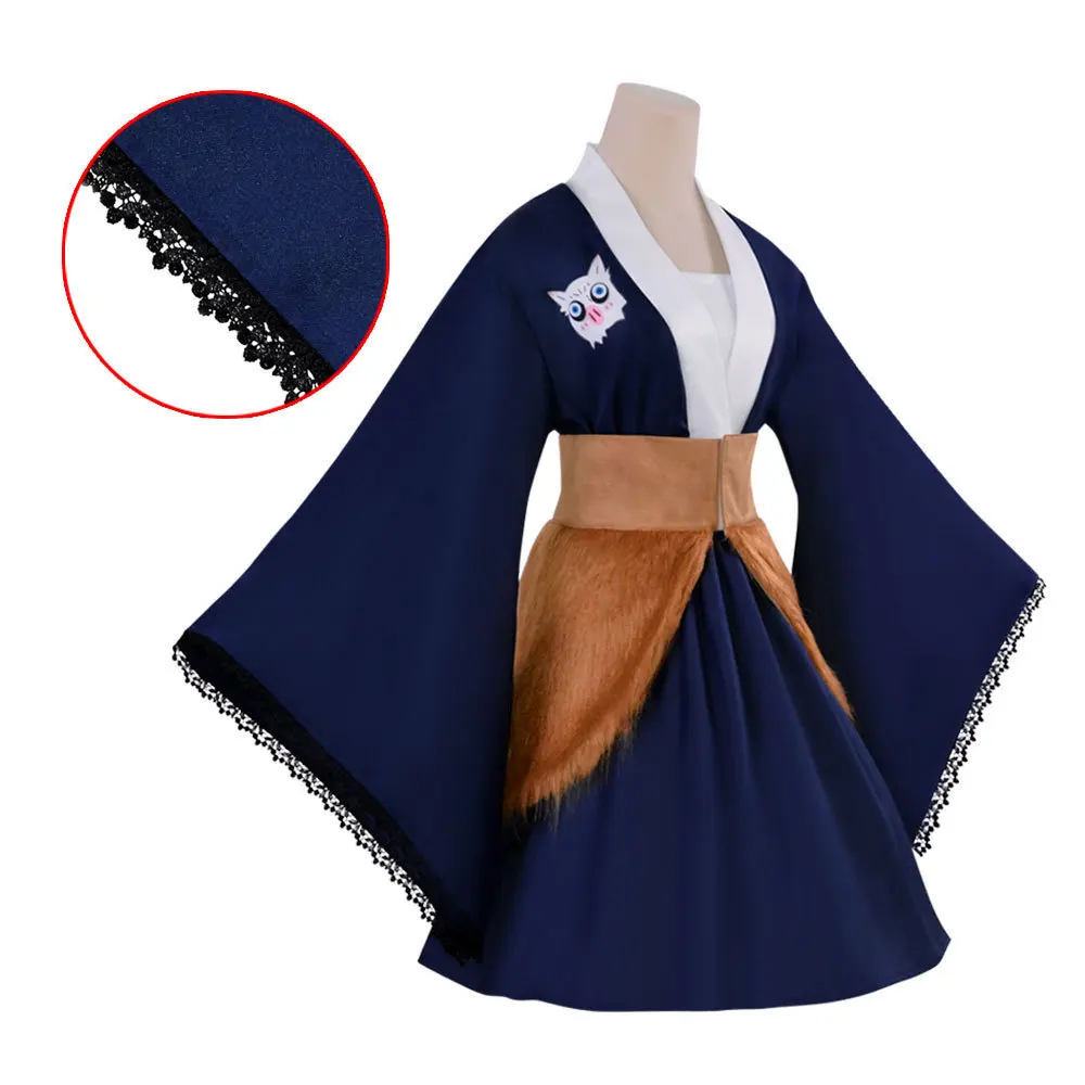 Kostium Cosplay Yukata na Halloween, Strój Pokojówki, Spódnica, Kimono, Ubrania Cosplay Anime dla Dziewcząt, Ubrania Szkolne