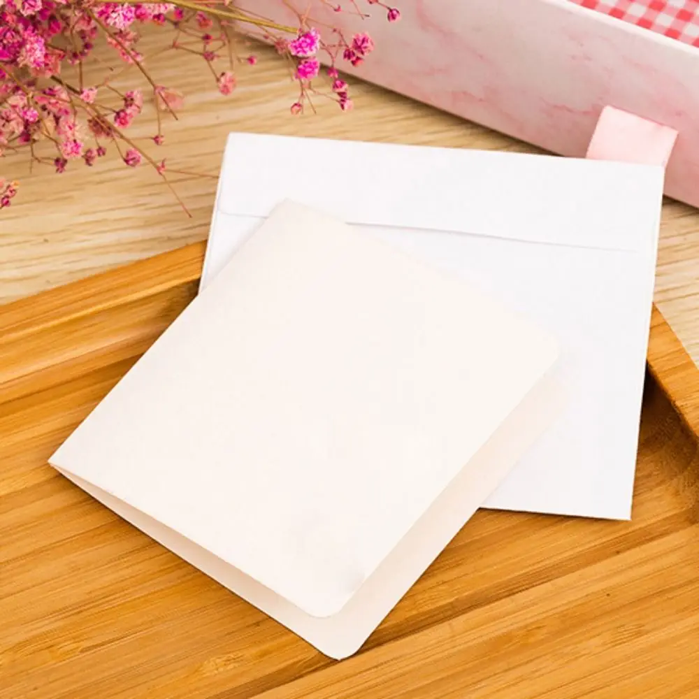 10Pcs/Pack Offset Paper Paper Envelopes Blank Thickening Mini Envelopes Candy Color 105x93mm Colorful Envelopes Wedding