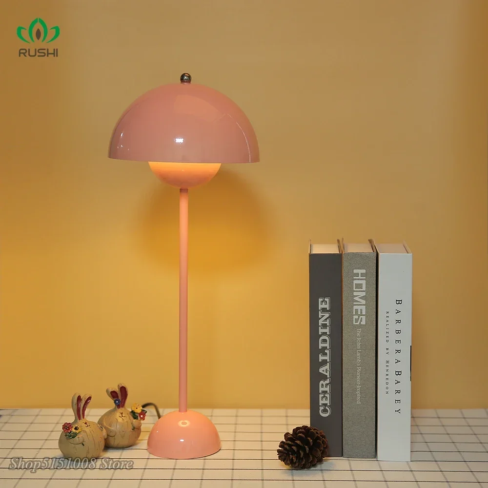 

Modern Designer Table Lamp Verner Panton Flowerpot Table light Semicircle Reading Desk Light Bedroom home decor Lighting Fixture