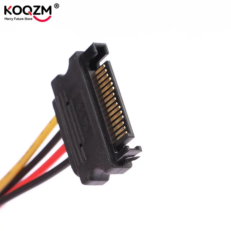 1pc SATA Adapter PC Computer Molex IDE 4 Pin to SATA Male Adapter Power Cable Cord 20cm SATA Cable 15Pin to 4Pin FDD Floppy