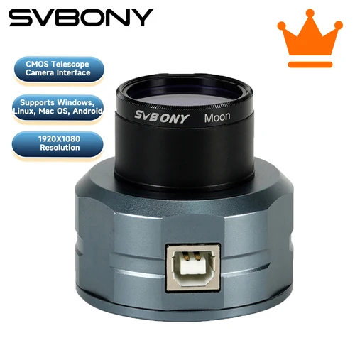 Svbony Cámara telescópica SV105 o SV205, ocular electrónico a color de 1,25 pulgadas, cámara de astrofotografía, para principiantes en astrofotografía.