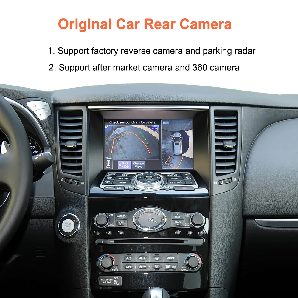 Bonroad Wireless CarPlay Android Auto Nachrüstsätze für HD-Bildschirm Infiniti QX70 FX37 FX35 QX50 EX25 EX37 QX80 QX56 Mirror Link – Detail 9