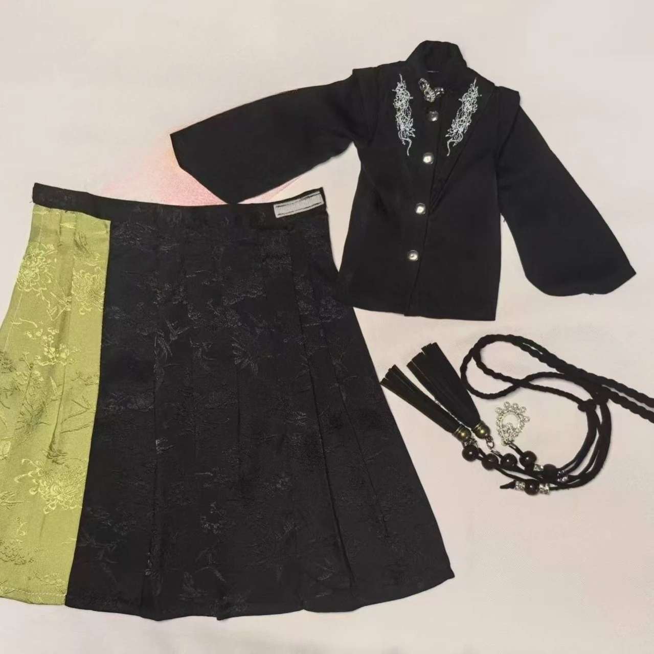 Ubranka dla lalek 1/4, pasujące na lalki BJD 40/45 cm, chiński starożytny zestaw, elegancka sukienka, zabawki do przebierania, akcesoria dla lalek do zabawy w dom, bez lalki.