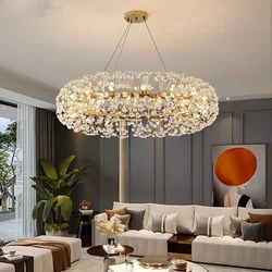 Crystal Modern LED Ceiling Chandelier Lighting for Living Room Bedroom Kitchen Dining Room Home Decoration Indoor Hanging Lamps