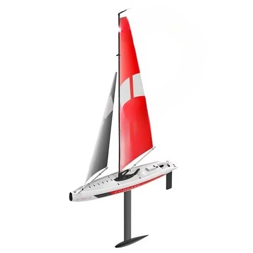 Remote-Controlled Sailboat Unpowered Compass Competition Ship 650mm Ship Model Toy Gift Rc Boat Outdoor Recreational Water view 3