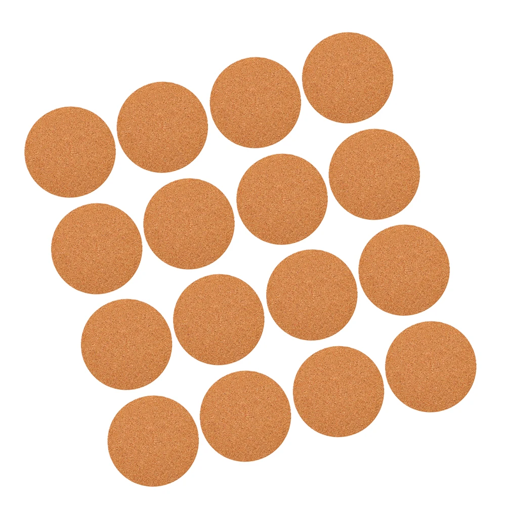 

50 Pcs Round Adhesive Coasters Cork Mats for Coffee Table Decor Drink Protection Kitchen Cup Pads Anti Skid Stain Resistant Easy