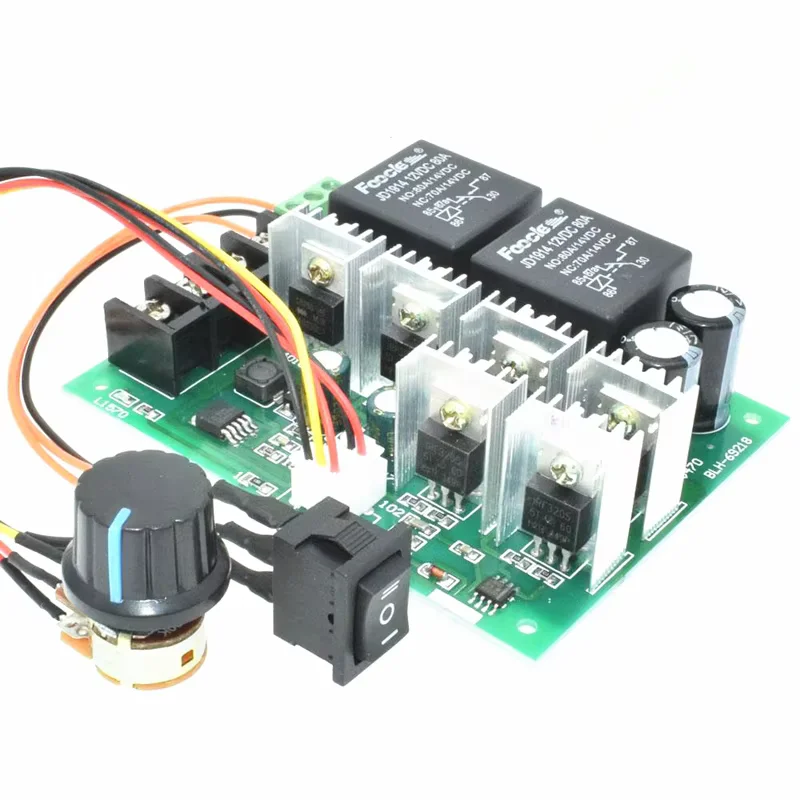 DC10-50V 40A PWM Electron Speed Regulator 25KHZ 12V 24V 36V48V DC Brush Motor Controller With Positive Inversion Function Switch