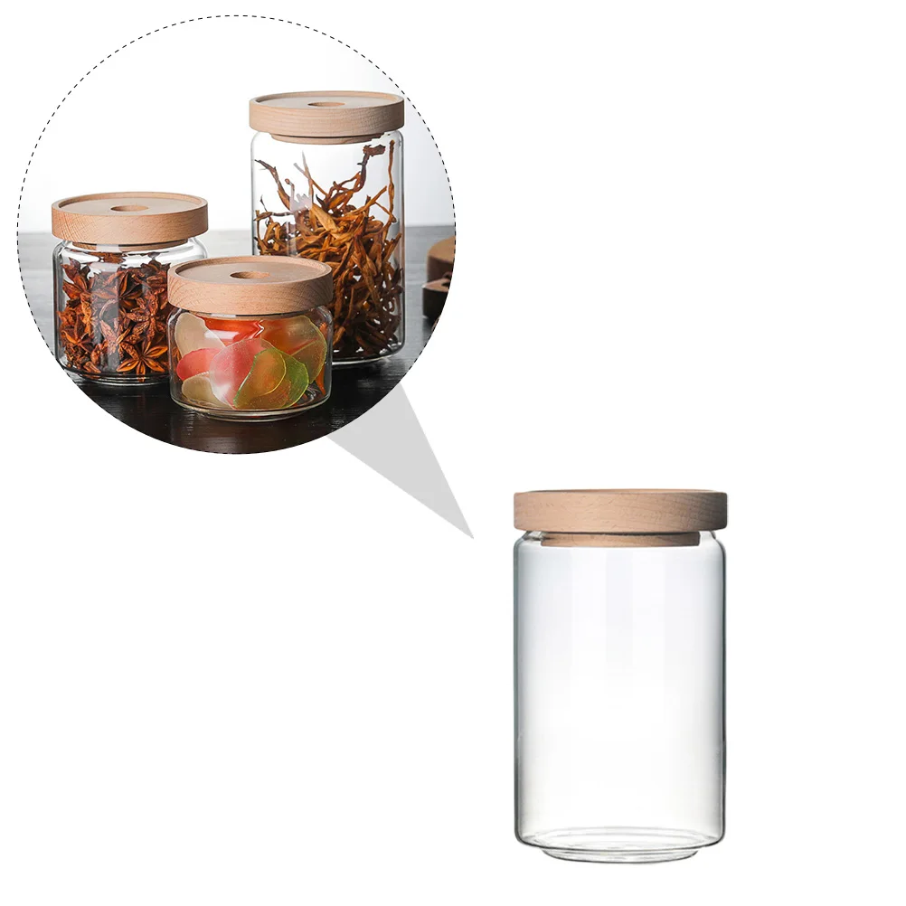 

Food Containers Beech Storage Tank Sealed Canisters Jar Glass Coarse Cereals Jars