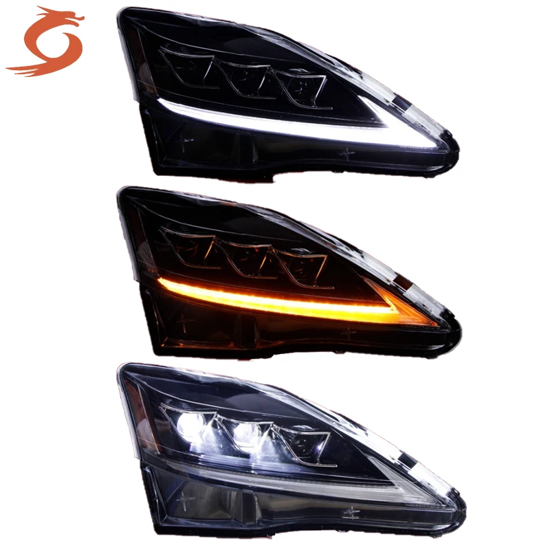 تعديل مجموعة المصابيح الأمامية عالية الجودة مناسبة لكزس IS250 IS300