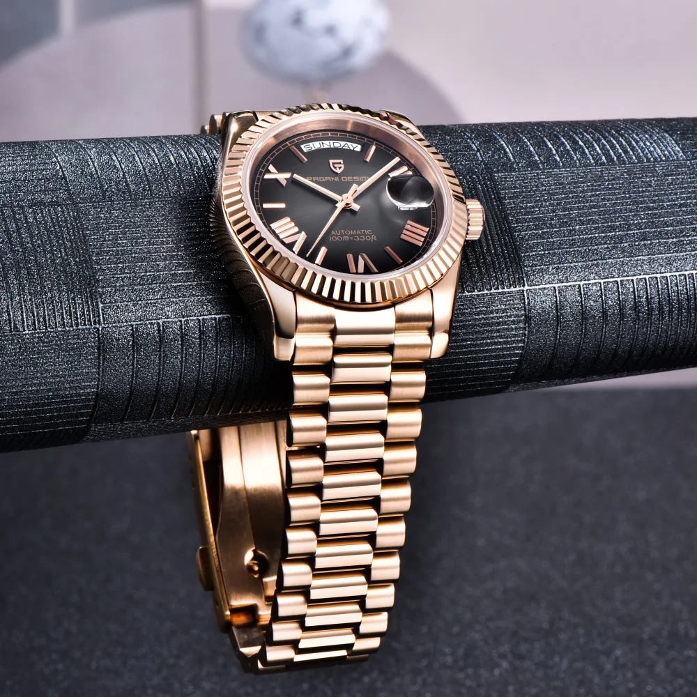 2026 New PAGANI DESIGN Week Calendar Type Luxury Men Watch Mechanical Sapphire 36mm Dial ST16 Movt Watch 316L All Steel Man Watc