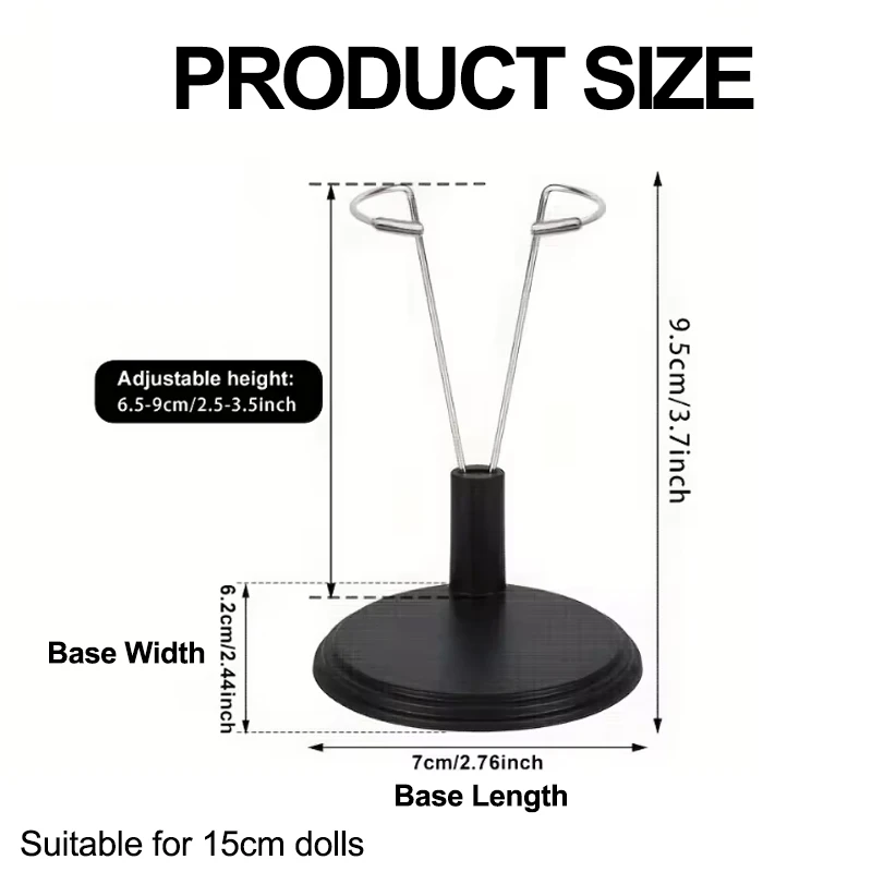 3/6Pcs Metal Bracket Stand Support For 15cm Dolls Furniture Prop Up Dolls Toy Stand Home Decor Display Dollhouse Accessories