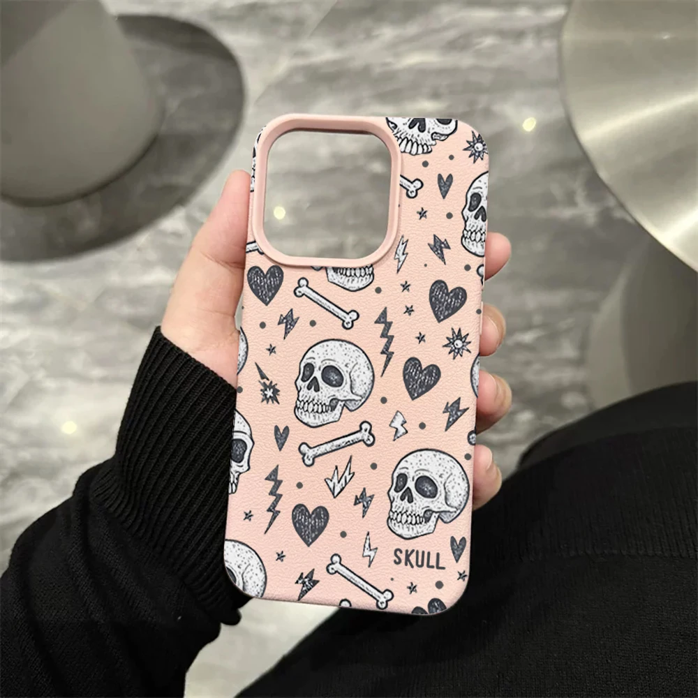 Skelettknochen-Handyhülle für iPhone 17 16 15 14 13 12 11 Pro Max 16 15 14 Plus 17 16 15 14 13 12 Pro 17Air Silikon-Matt-Cover – Detail 7