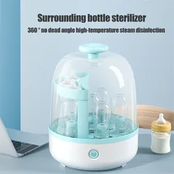 Upgraded Baby Bottle Steam Sterilizer 360° Sterilization Bottles Sterilizer Large Capacity Auto Power Off Safe Sterilizer